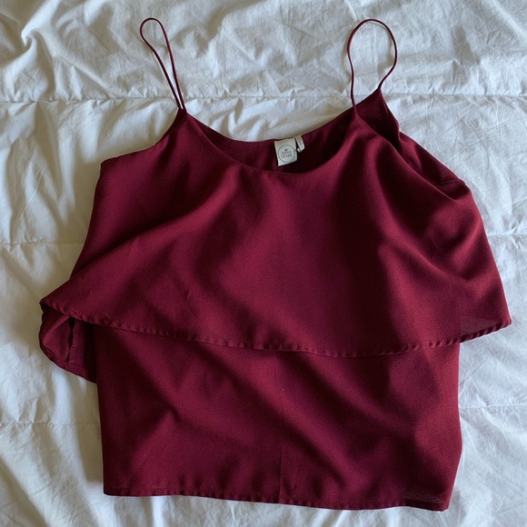 🛍Maroon Layered Tank Top - Picture 2 of 4